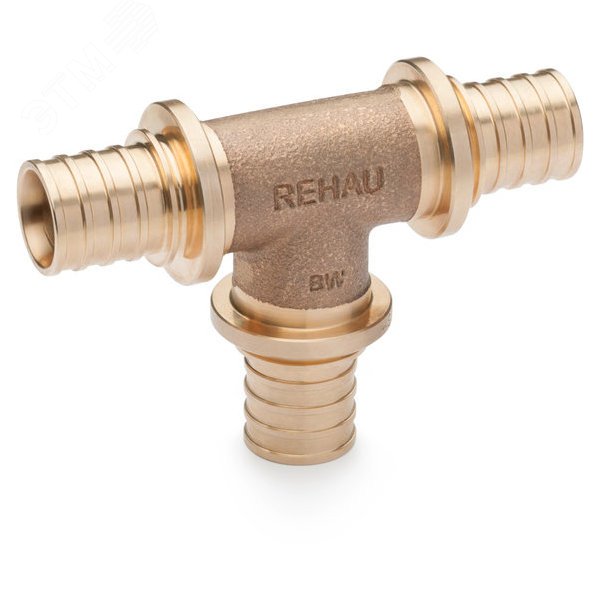 Тройник 32 равносторонний, аксиальный, бронза