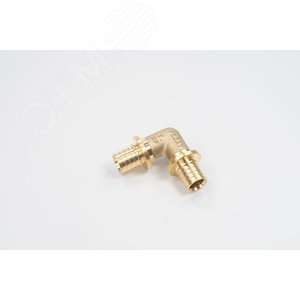 Угольник 16 90 град. аксиальный, латунь DZR - фото 3