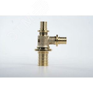 Тройник 20х16х16 переходной, аксиальный, латунь DZR - фото 2