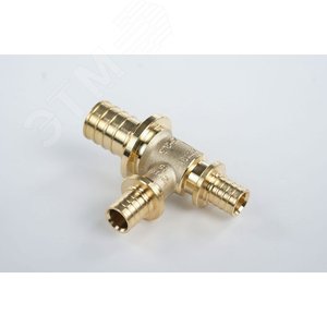 Тройник 20х16х16 переходной, аксиальный, латунь DZR - фото 3