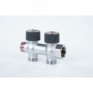 Коллектор распределительный G3/4 2 отвода G3/4 с  плавной регулировкой - фото 1