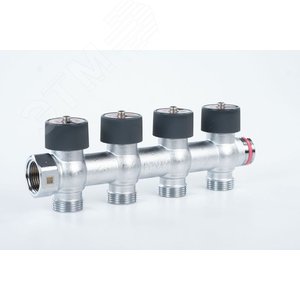 Коллектор распределительный G3/4 4 отвода G3/4 с  плавной регулировкой - фото 3