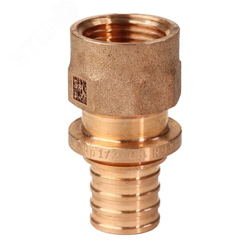 Переходник 20х1/2'ВР с внутренней резьбой, аксиальный, бронза - фото 1