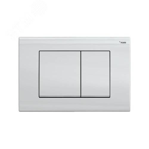 Изображение товара Панель смыва NOVA QUAD 001 с прямоугольными клавишами, пластик, белый, глянцевый (шт)