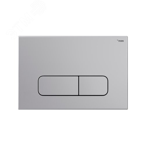 Изображение товара Панель смыва NOVA ELLIPSE 001 с овальными клавишами, пластик, серебристый, матовый (шт)