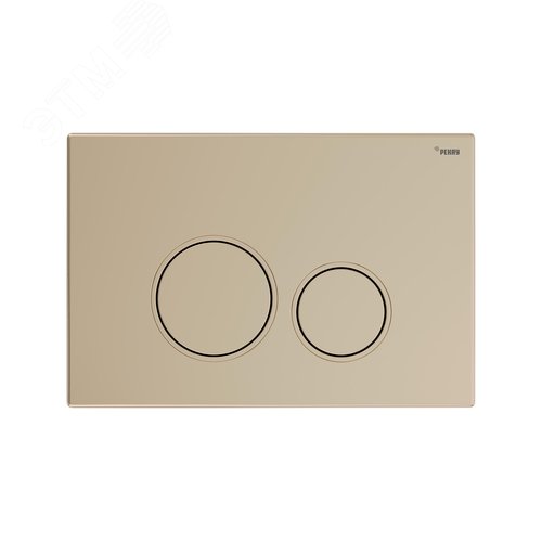 Изображение товара Панель смыва NOVA ORB 001 с круглыми клавишами, пластик, золотой, матовый (шт)