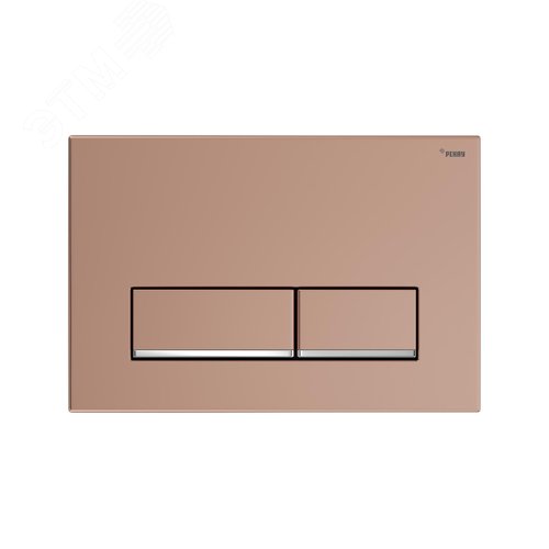 Изображение товара Панель смыва NOVA LONG 002 с прямоугольными клавишами, пластик, розовое золото, нижняя полоса клавиш хром, глянцевый (шт)