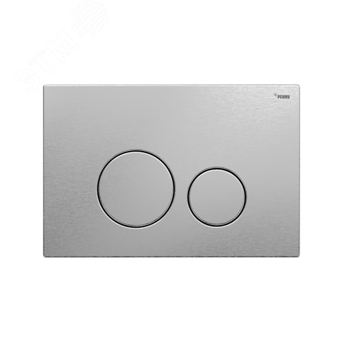 Изображение товара Панель смыва NOVA ORB STEEL с круглыми клавишами с покрытием против отпечатков пальцев, нержавеющая сталь, цвет брашированная нержавеющая сталь, матовый (шт)