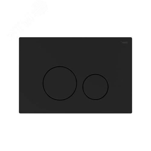 Изображение товара Панель смыва NOVA ORB STEEL с круглыми клавишами с покрытием против отпечатков пальцев, нержавеющая сталь, черный, матовый (шт)