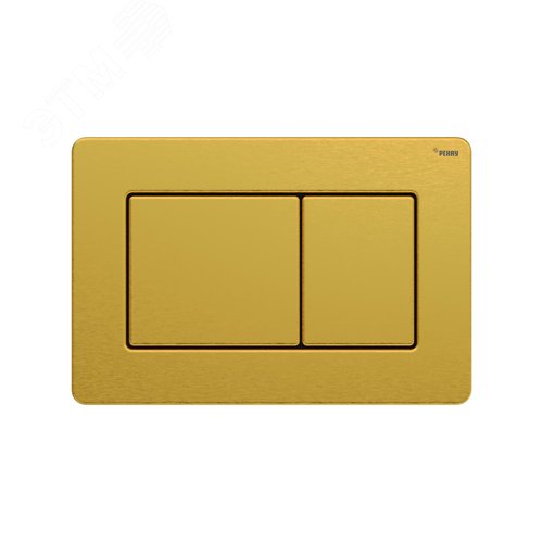 Изображение товара Панель смыва NOVA QUAD STEEL с прямоугольными клавишами с покрытием против отпечатков пальцев, нержавеющая сталь, брашированное титановое золото, матовый (шт)