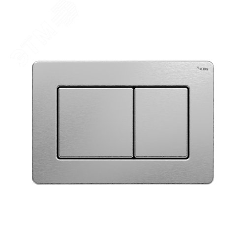 Изображение товара Панель смыва NOVA PUBLIC антивандальная с прямоугольными клавишами с покрытием против отпечатков пальцев, нержавеющая сталь, цвет брашированная нержавеющая сталь, матовый (шт)