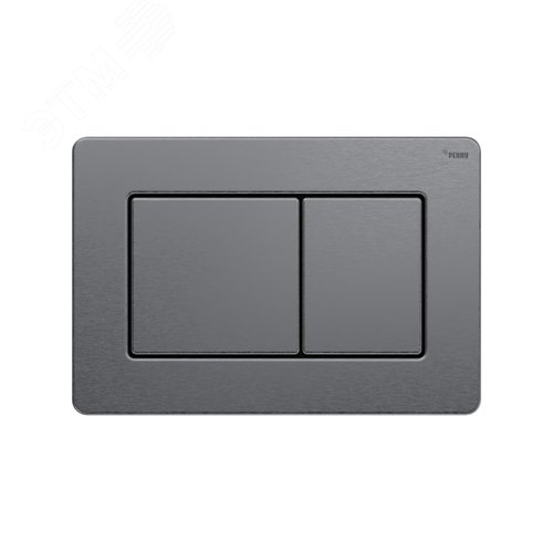 Изображение товара Панель смыва NOVA PUBLIC антивандальная с прямоугольными клавишами с покрытием против отпечатков пальцев, нержавеющая сталь, брашированный графитовый, матовый (шт)