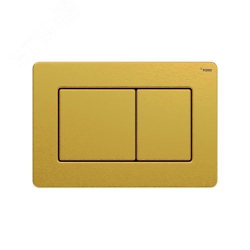 Изображение товара Панель смыва NOVA PUBLIC антивандальная с прямоугольными клавишами с покрытием против отпечатков пальцев, нержавеющая сталь, брашированное титановое золото, матовый (шт)