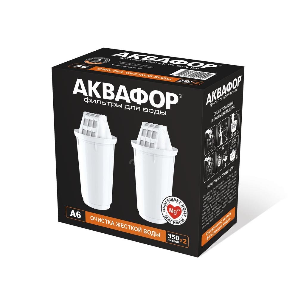 Изображение товара Комплект сменных фильтрующих модулей А6 для воды от органических и неорганических соединений 2 шт