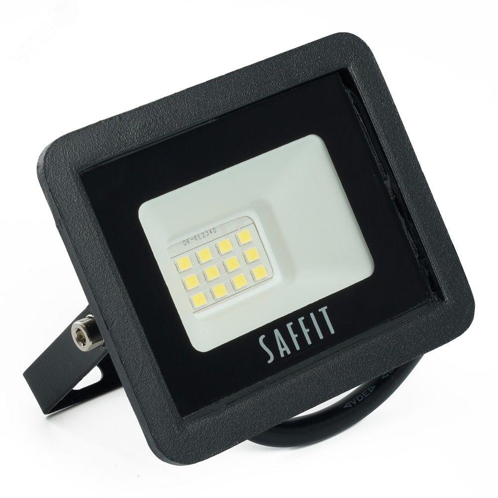 Изображение товара Светодиодный прожектор 10W IP65 6400K черный SAFFIT