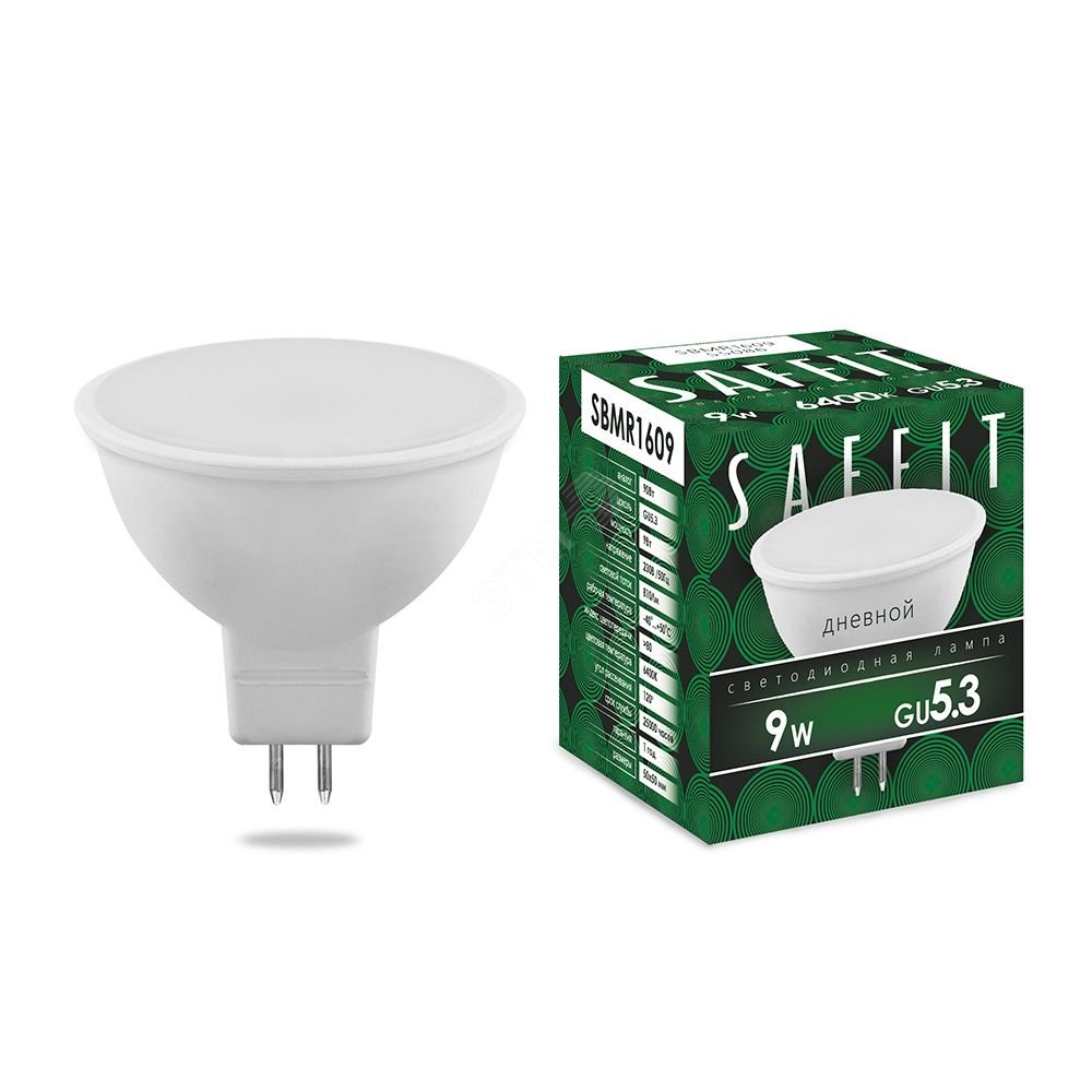 Изображение товара Светодиодная лампа LED 9Вт G5.3 6400K MR16 для бытового освещения