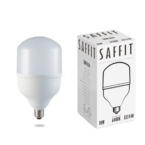 Лампа светодиодная LED 30вт Е27 белый артикул SBHP1030 55090 SAFFIT ...