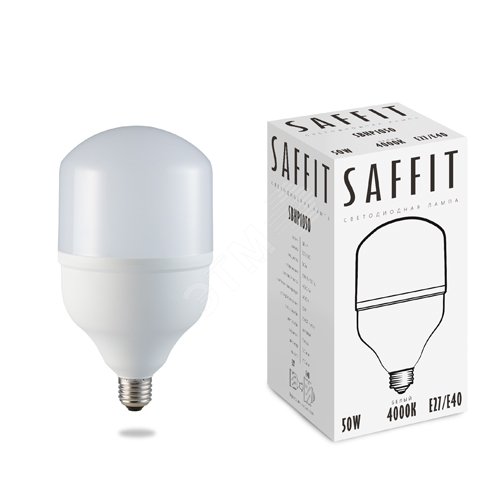 Лампа светодиодная LED 50вт Е27/Е40 белый SBHP1050 SAFFIT - превью