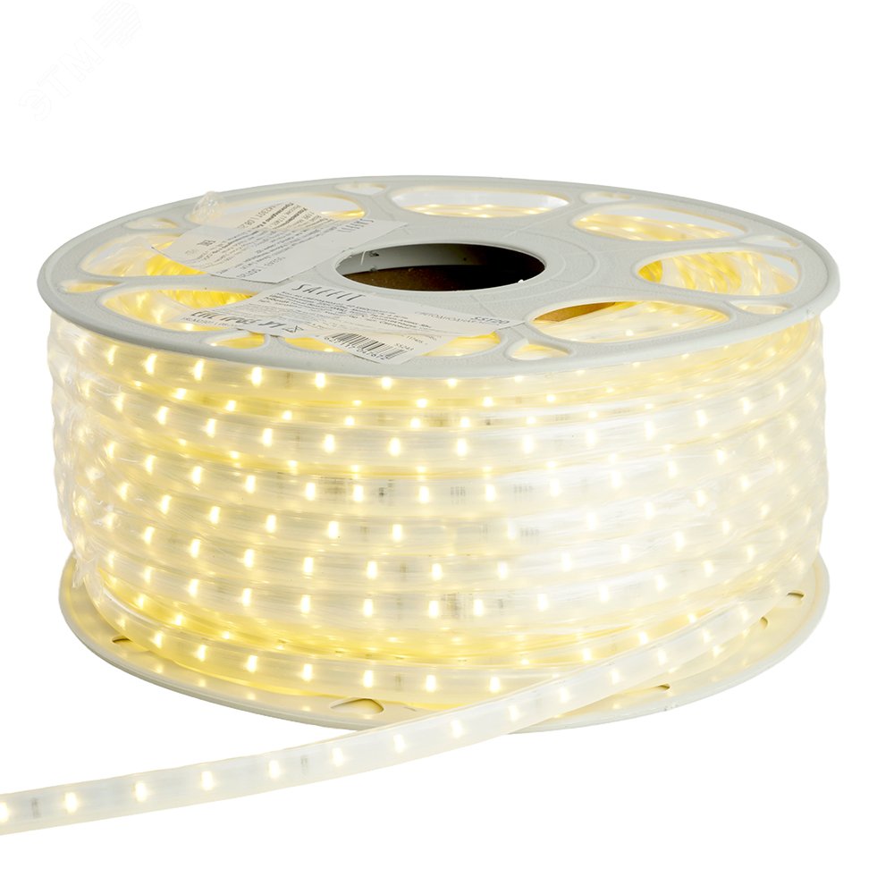 Изображение товара Лента светодиодная 6Вт/м 220В 3000К IP65 60LED/м SAFFIT 50м