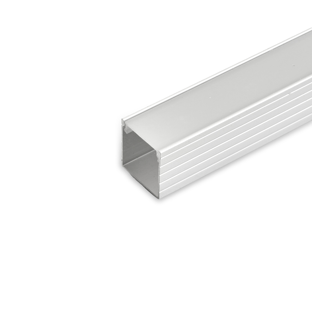 Профиль накладной алюминиевый 1 м матовый экран 2 заглушки 2 крепежа для светодиодных лент