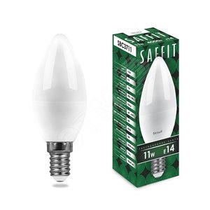 Лампа светодиодная LED 11вт Е14 белый матовая свеча