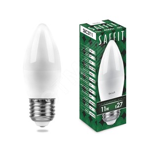 Лампа светодиодная LED 11вт Е27 белый матовая свеча