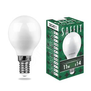 Лампа светодиодная LED 11вт Е14 дневной матовый шар