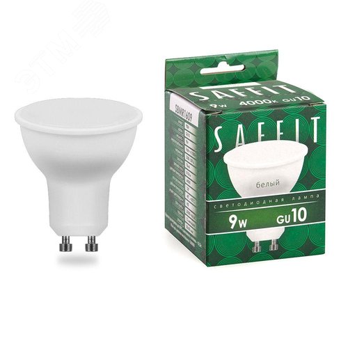 Изображение товара Лампа светодиодная LED 9вт 230в GU10 белый (шт)