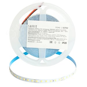 Лента светодиодная 9.6Вт/м 12В 6500К IP20 120LED/м SST02 - фото 2