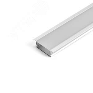 Изображение товара Профиль встраиваемый алюминиевый 1 м матовый экран 2 заглушки для светодиодных лент (шт)