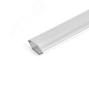 Изображение товара Профиль угловой алюминиевый 1 м с матовым экраном 2 заглушки 2 крепежа для светодиодных лент (шт)