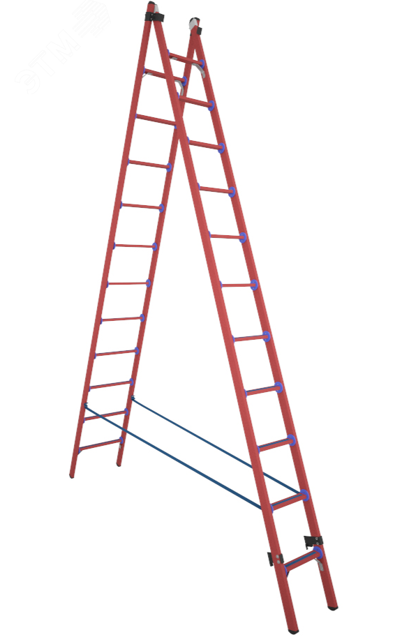 Изображение товара Стремянка стеклопластиковая диэлектрическая ССД-3,5 Е с симметричной опорой (шт)