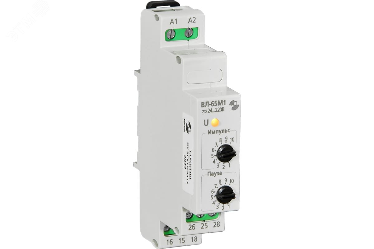 Изображение товара Реле времени ВЛ-65М1 0,1 секунда-30 часов, 24-220В 50 Гц/постоянного тока (шт)