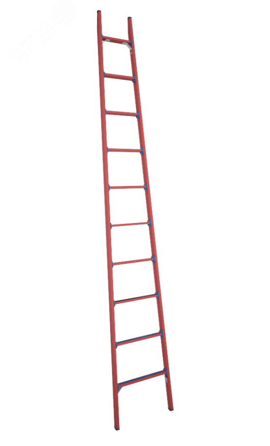 Изображение товара Стеклопластиковая диэлектрическая приставная лестница ЛСПД-3,8 Евро 10 ступеней