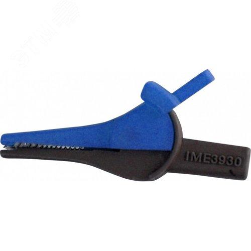 Изображение товара "Зажим изолированный типа ""крокодил"" прямой синий " (шт)