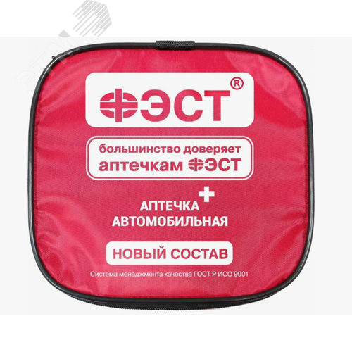 Изображение товара "Аптечка для оказания первой помощи с применением медицинских изделий пострадавшим в дорожно-транспортных происшествиях (автомобильная) ""ФЭСТ"" мягкий футляр (приказ 260н) " (шт)