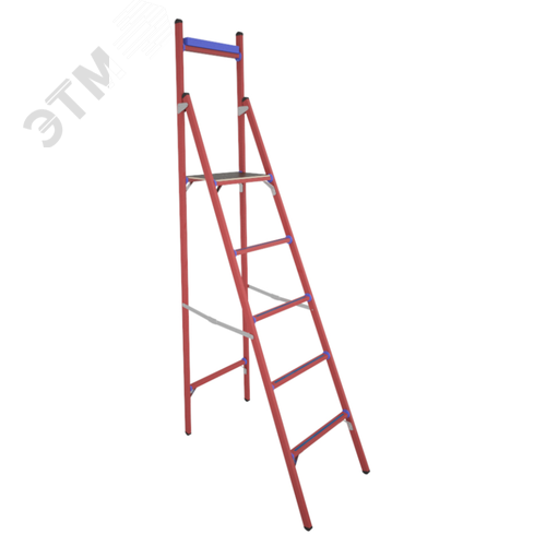 Изображение товара Стремянка стеклопластиковая диэлектрическая СВД-1,8 с вертикальной опорой (шт)