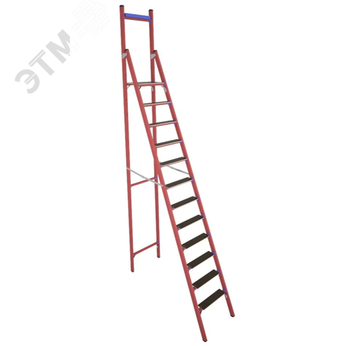 Изображение товара Стремянка стеклопластиковая диэлектрическая СВД-3,0 ЕТ с вертикальной опорой телеком (шт)