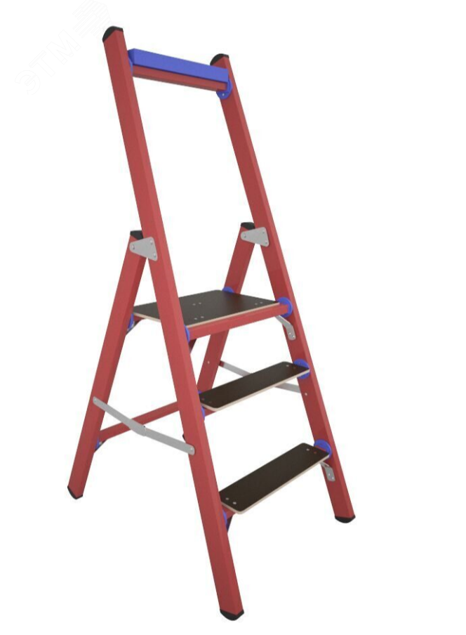 Изображение товара Стремянка стеклопластиковая диэлектрическая ССД-0,7 Е Т с симметричной опорой телелком (шт)