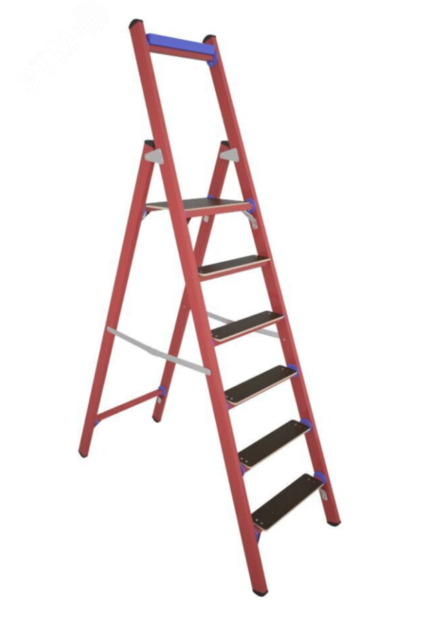 Изображение товара Стремянка стеклопластиковая диэлектрическая ССД-1,5 Е Т с симметричной опорой телеком (шт)