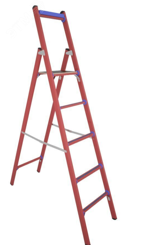 Изображение товара Стремянка стеклопластиковая диэлектрическая ССД-1,8 Е с симметричной опорой (шт)