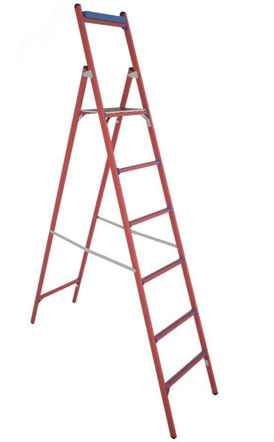 Изображение товара Стремянка стеклопластиковая диэлектрическая ССД-2,0 Т с симметричной опорой телком (шт)