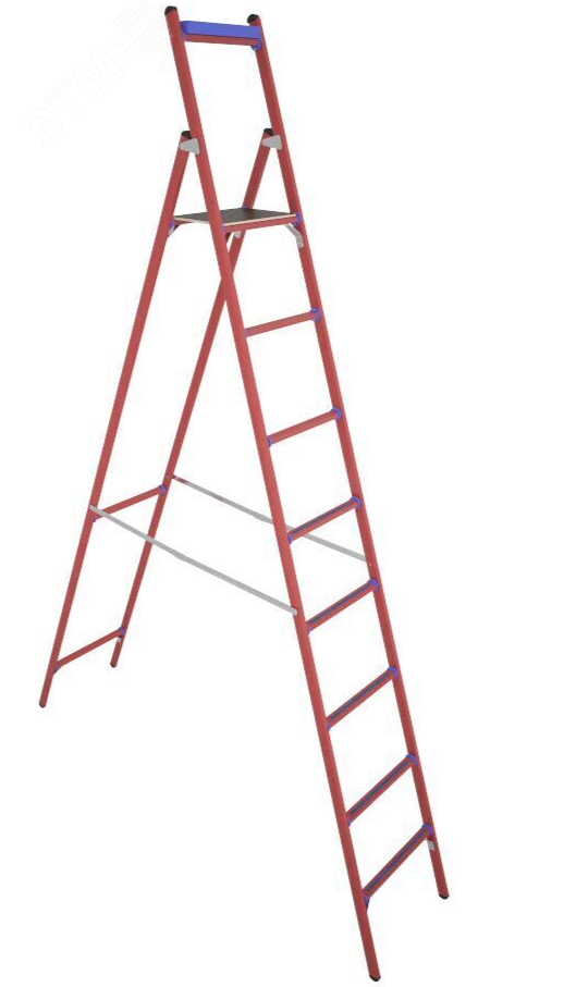 Изображение товара Стремянка стеклопластиковая диэлектрическая ССД-2,5 с симметричной опорой (шт)