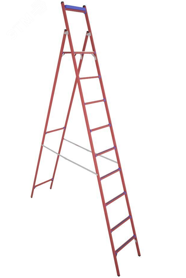 Изображение товара Стремянка стеклопластиковая диэлектрическая ССД-3,0 с симметричной опорой (шт)