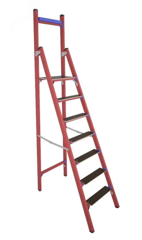 Изображение товара Стремянка стеклопластиковая диэлектрическая СВД-1,8 ЕТ с вертикальной опорой телеком (шт)