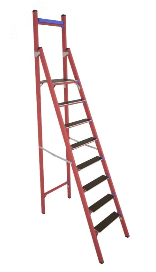 Изображение товара Стремянка стеклопластиковая диэлектрическая СВД-2,0 Е Т с вертикальной опорой телеком (шт)