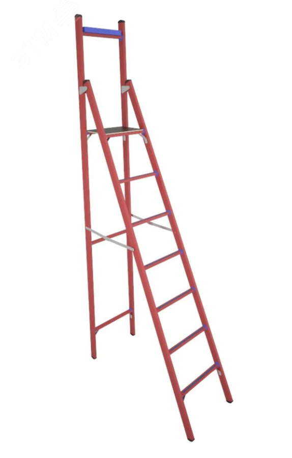 Изображение товара Стремянка стеклопластиковая диэлектрическая СВД-2,3 Е с вертикальной опорой (шт)