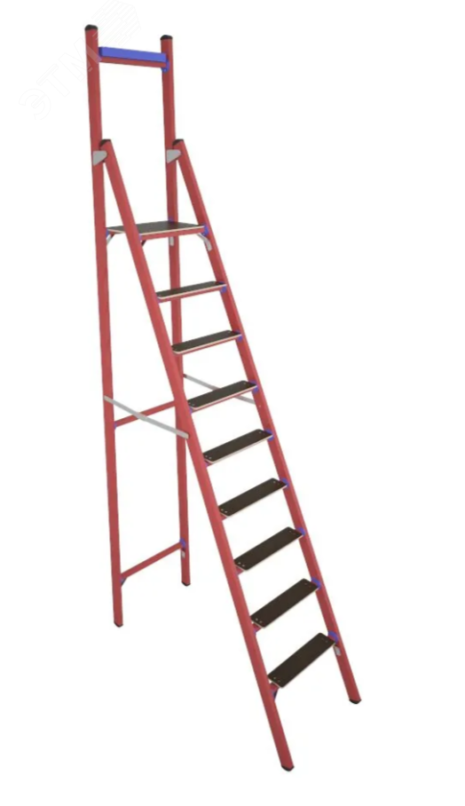 Изображение товара Стремянка стеклопластиковая диэлектрическая СВД-2,3 Е Т с вертикальной опорой телеком (шт)