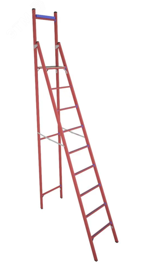 Изображение товара Стремянка стеклопластиковая диэлектрическая СВД-3,0 Е с вертикальной опорой (шт)