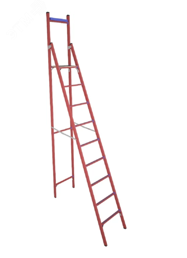 Изображение товара Стремянка стеклопластиковая диэлектрическая СВД-4,0 Е с вертикальной опорой (шт)